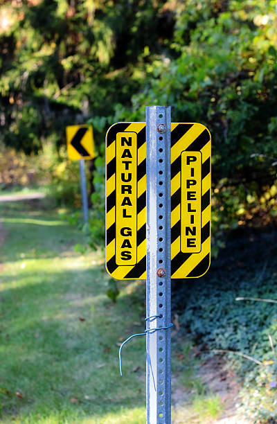 istock Natural Gas Pipeline Sign 185118164