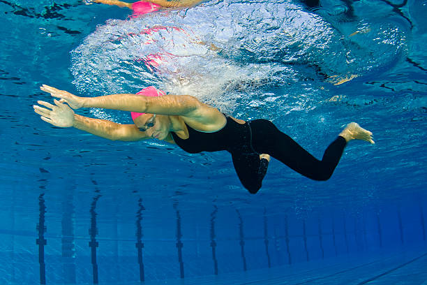 istock Female swimmer at breaststroke 185118349