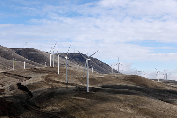 Wind Turbine Farm stock photo