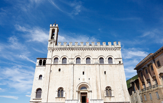 Palazzo dei Consoli in Gubbio. Umbria, Italy.