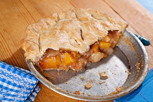 istock Peach Pie, Baked Summer Fruit Dessert 185119353