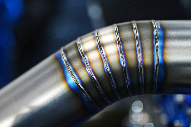Intake pipe of the car engine from textured material stainless steel