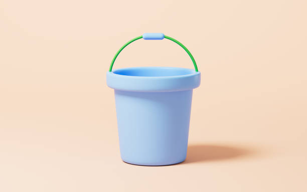 istock Cartoon bucket isolated model, 3d rendering. 1851204422
