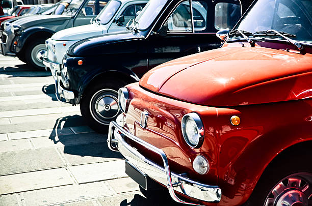 istock Antique cars parked 185120570