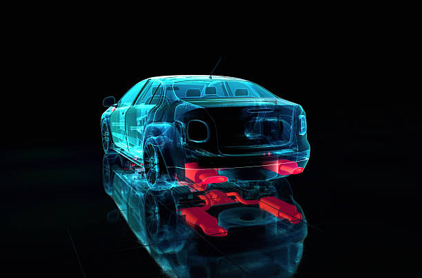 istock Car parts X-ray style 185120795