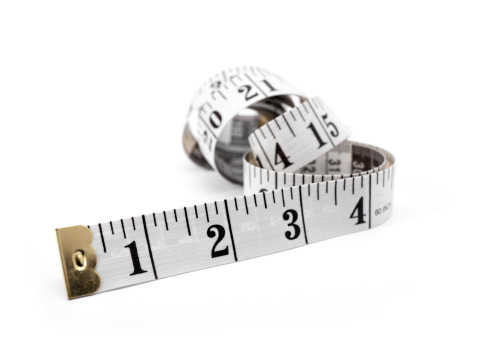 isolated tape measure dropping out of focus