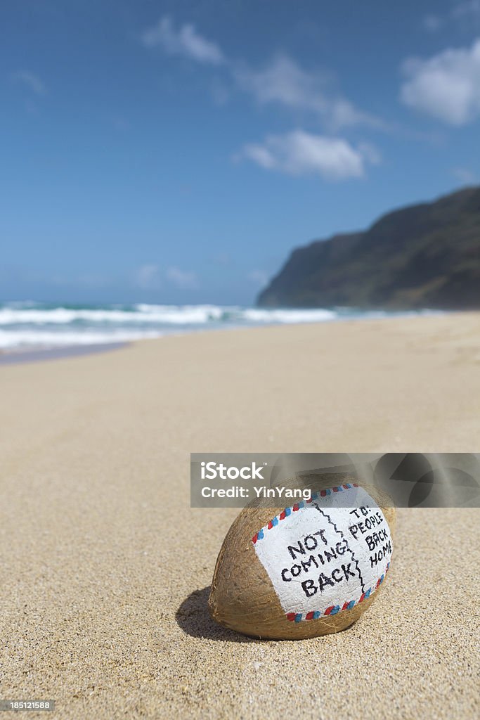 Coconut postal a casa del paraíso Tropical Beach Vacation, Vermont - Foto de stock de Tarjeta postal libre de derechos