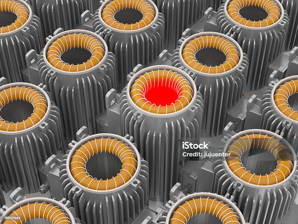Industrial electric motor power Electric Motor Stock Photo