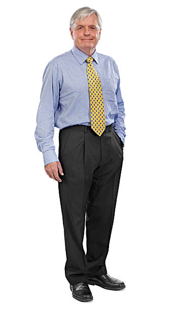 Senior man Senior man in formal clothing posing on white necktie photos stock pictures, royalty-free photos & images