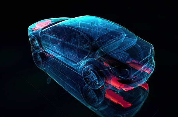 istock Car parts X-ray style 185122022