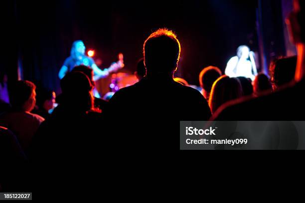 Rockband Fan No Meio De Concerto - Fotografias de stock e mais imagens de Audiência - Audiência, Bater Palmas, Multidão