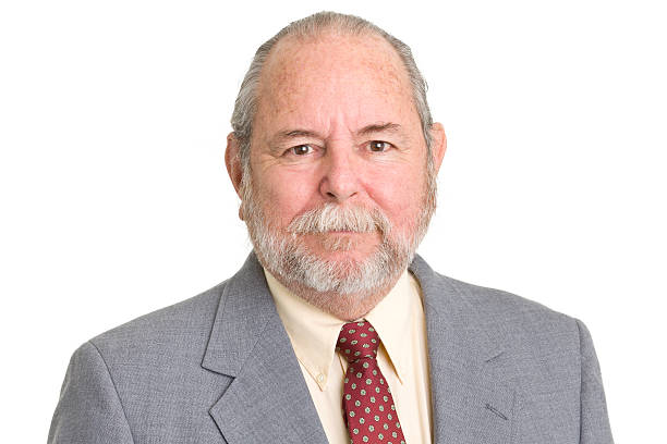 senior uomo in giacca e cravatta - suit necktie close up gray foto e immagini stock