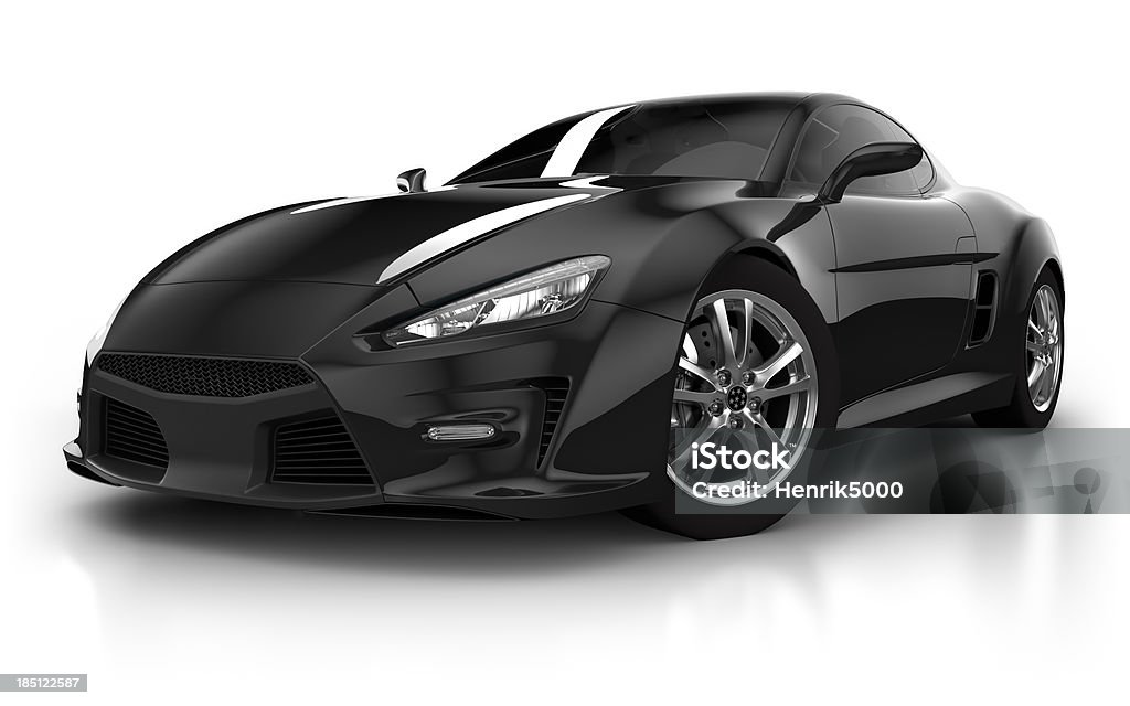 Auto sportive in studio isolato su bianco/clipping path - Foto stock royalty-free di Automobile sportiva