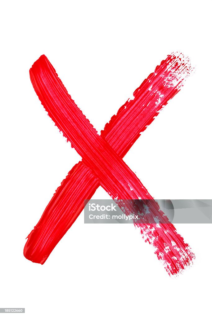Red X X in Red Letter X Stock Photo