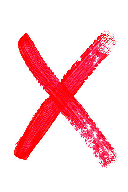 Red X stock photo