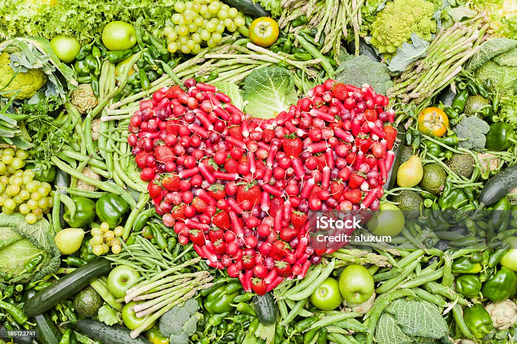 Ich liebe Obst und Gemüse - Lizenzfrei Fotografie Stock-Foto
