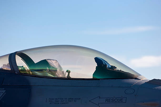 istock Aircraft cockpit canopy against a blue sky 185123137