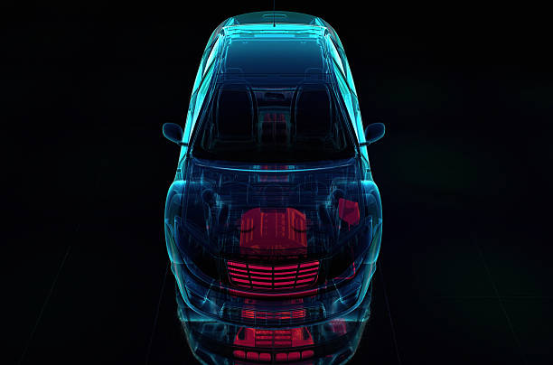 istock Car parts X-ray style 185123221