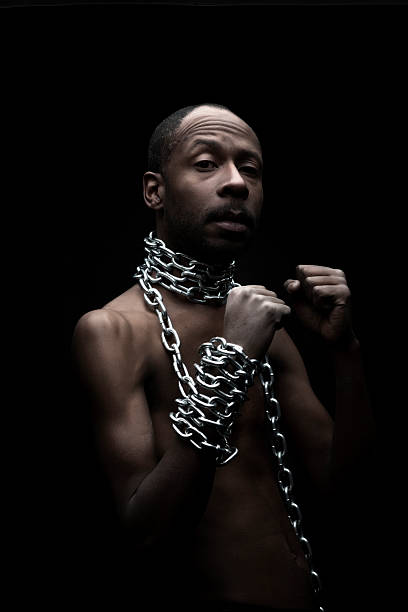 istock Portrait of a Black Man in Chains 185123618