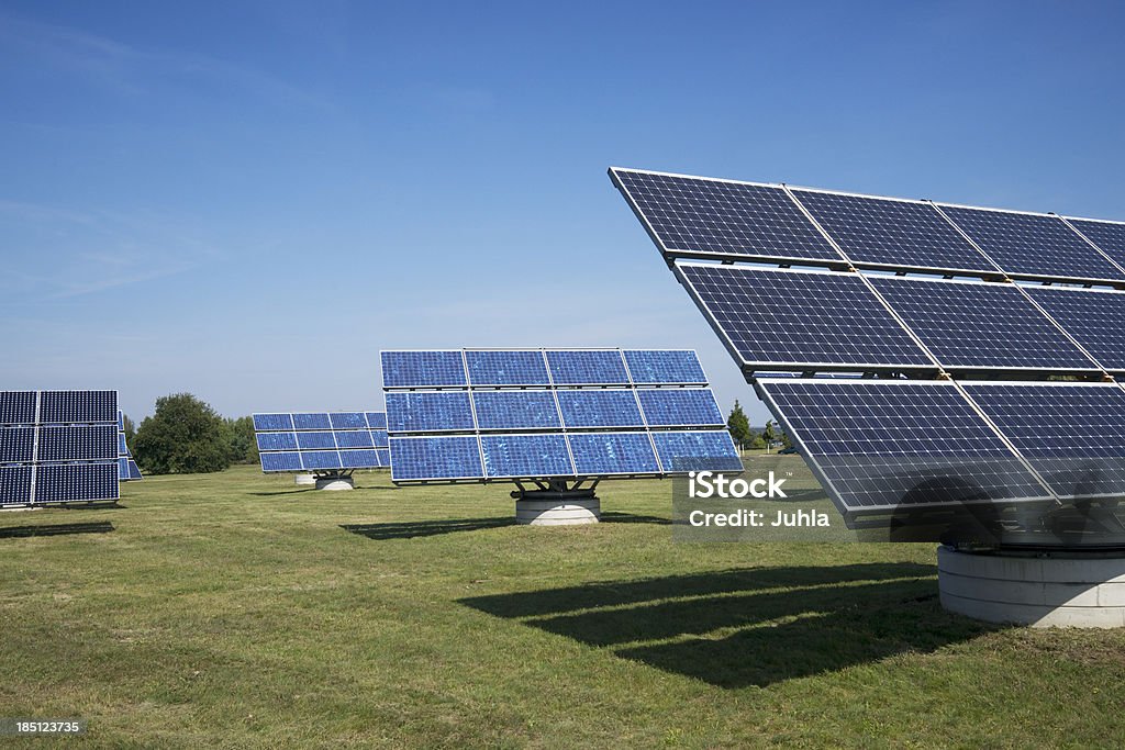Solar Panels in Adlershof Solar panels nearby a panel factory in Berlin-Adlershof Berlin Stock Photo