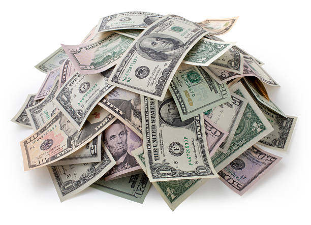 istock Heap of money. Dollar bills. 185123795