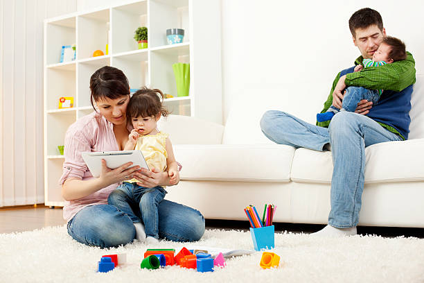 istock Family Having Time Together at home. 185123944