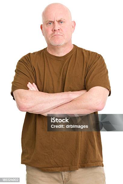 Tough Mature Man Portrait Stock Photo - Download Image Now - Men, Sulking, 45-49 Years