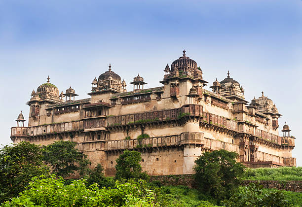 Jahangiri Mahal Palace in Orchha stock photo