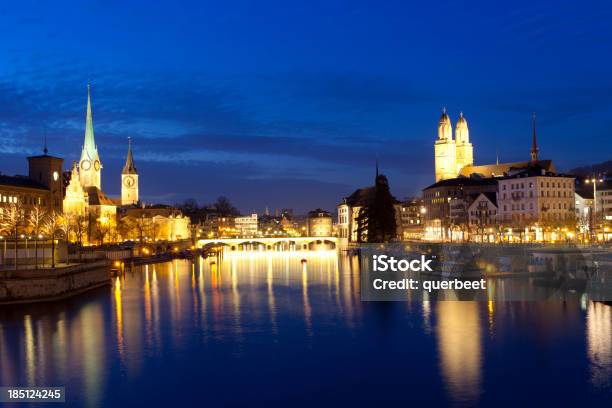 Zürich Bei Nacht Stockfoto und mehr Bilder von Nacht - Nacht, Zürichsee, Abenddämmerung