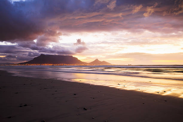 istock Cape Town Table Mountain Twilight at Sunset Beach 185124649
