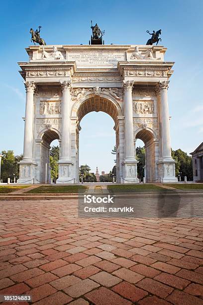 The Peace Arch In Milan Stock Photo - Download Image Now - Milan, Italy, Arch - Architectural Feature