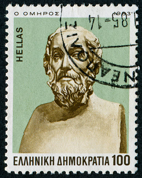 ホーマー stamp - philosopher classical greek greek culture greece ストックフォトと画像
