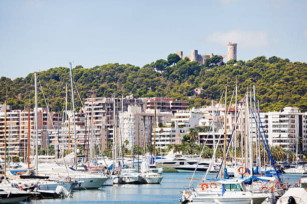 palma marina - majorca yacht marina palma - fotografias e filmes do acervo