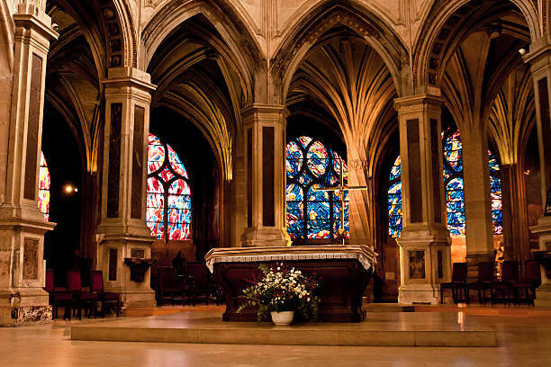 istock Alter of an Old Church 185126229