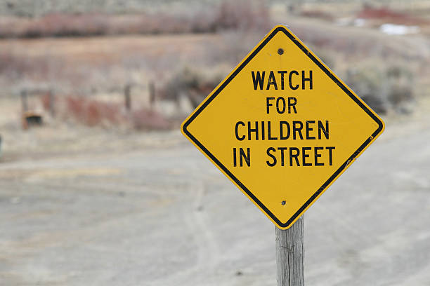 istock Children in street sign 185126560