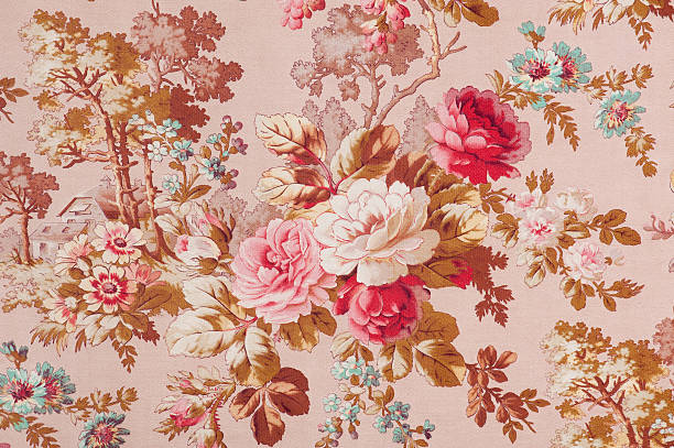 istock Antique floral fabric SB42 Close Up 185127018