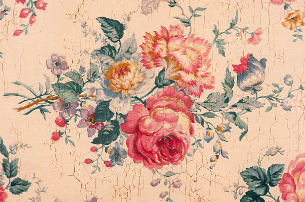 istock Antique floral fabric SB44 Close Up 185127019