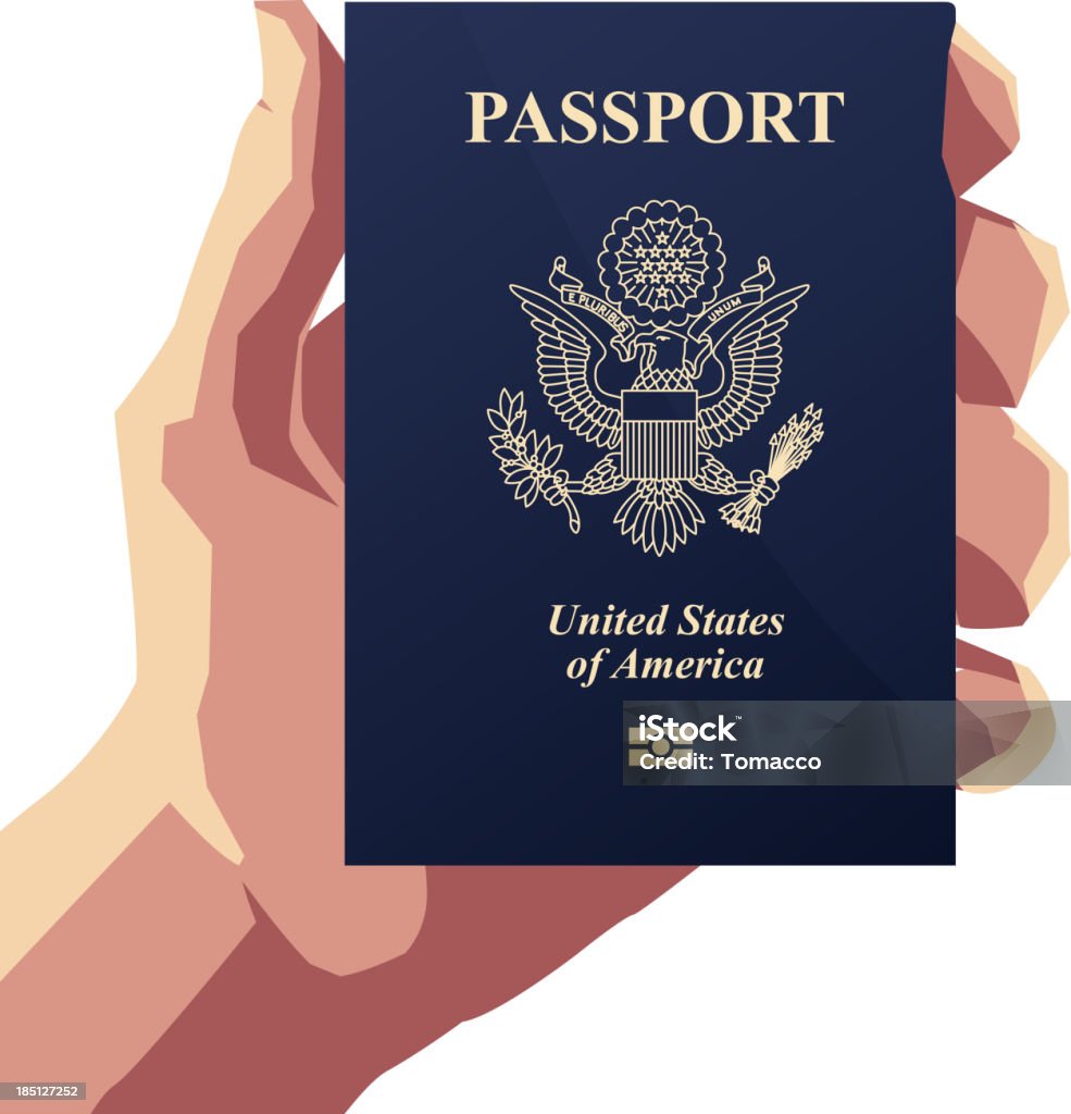 American Passport-TP-Illustration - Lizenzfrei Siegelstempel Vektorgrafik