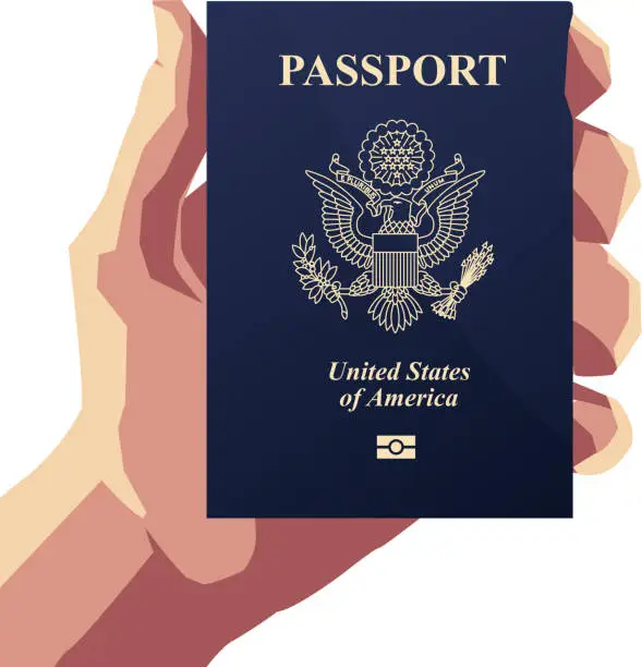 Vector illustration of American Passport PP - Illustration