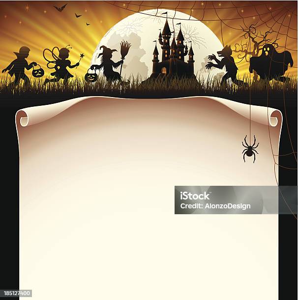 Festa De Halloween - Arte vetorial de stock e mais imagens de Correr - Correr, Dia das Bruxas, Figurino