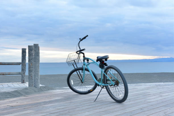 istock Wood deck beach cruiser and Sagami Bay 1851282182