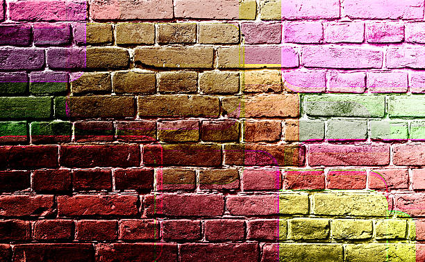 istock squares on the grunge wal 185132610