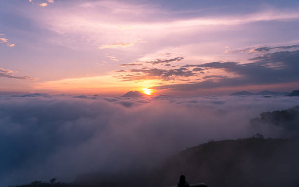 istock Landscape view of cloud and mountain range 1851329031