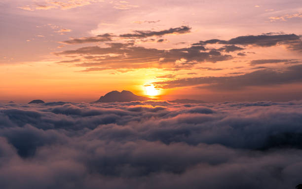 istock Landscape view of cloud and mountain range 1851329553