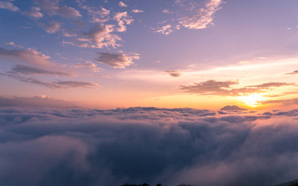 istock Landscape view of cloud and mountain range 1851330595