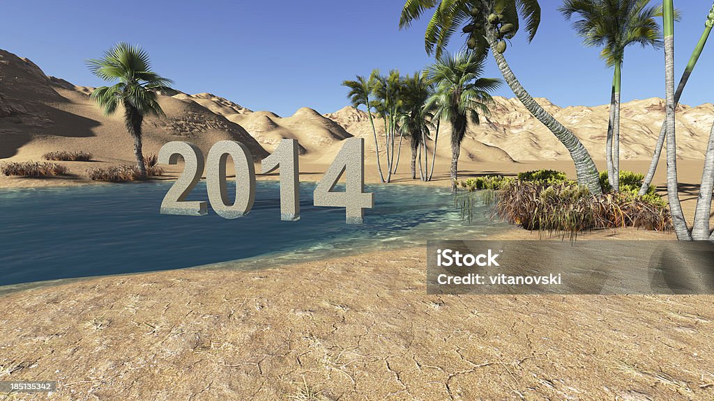 Oasi nel deserto estate 2014 - Foto stock royalty-free di Acqua