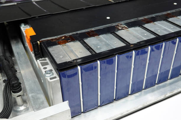 istock model of electric car lithium battery pack inside. storage power station 1851354471