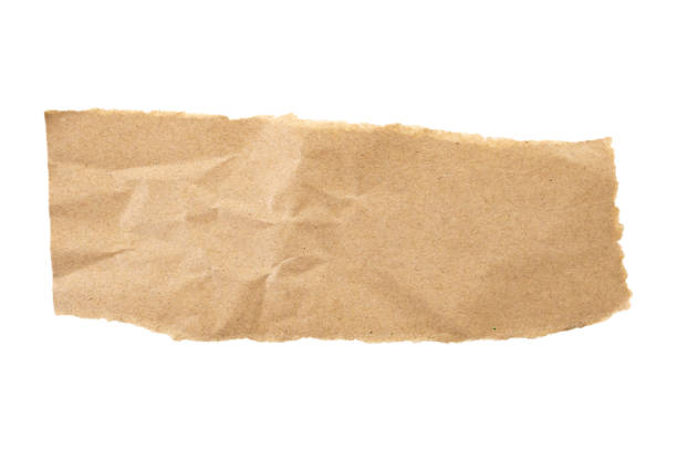 istock Brown Cardboard paper piece isolated on white background 1851362720