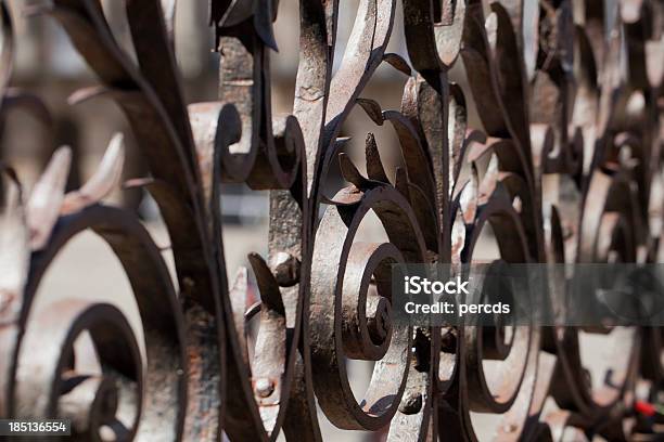 Artistic Railing In Obradoiro Square Stock Photo - Download Image Now - Cast Iron, Gate, A Coruna