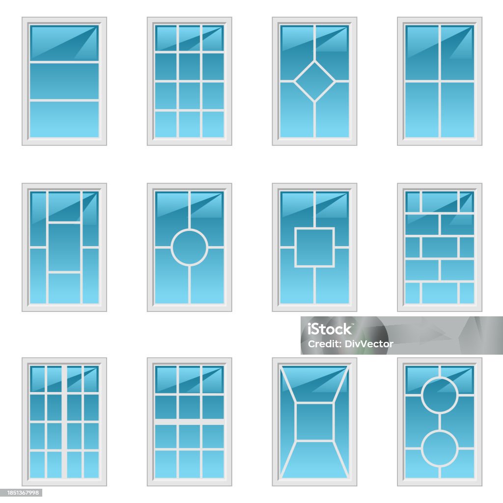 Windows Border Vector Windows Vector Set Stock Illustration - Download Image Now - Apartment ...